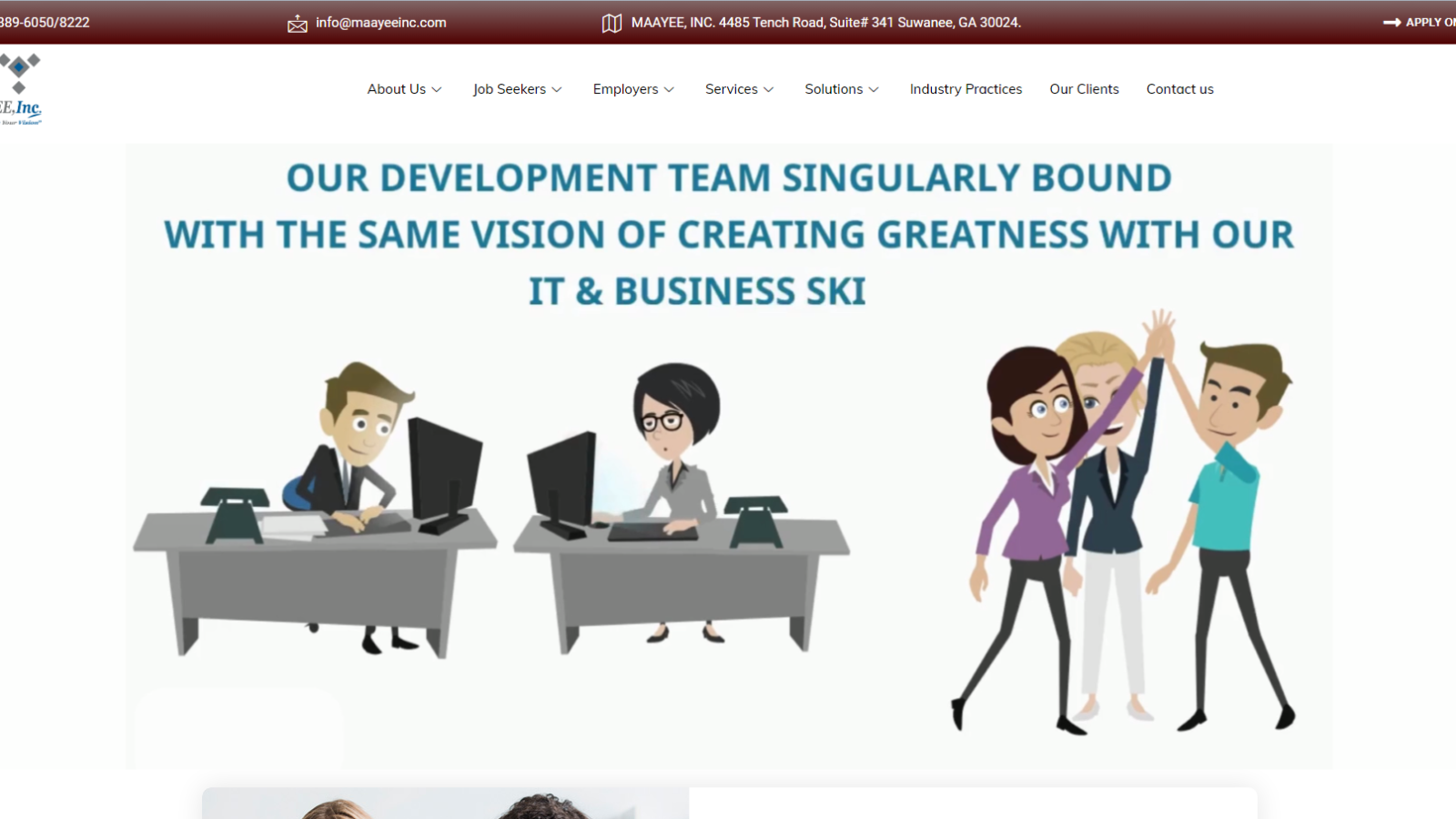 Maayee Inc website built by Inventive Agency