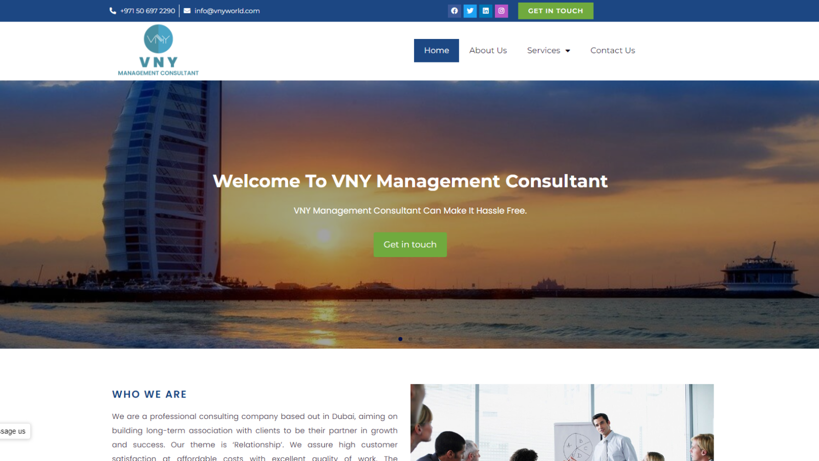 VNY World website built by Inventive Agency
