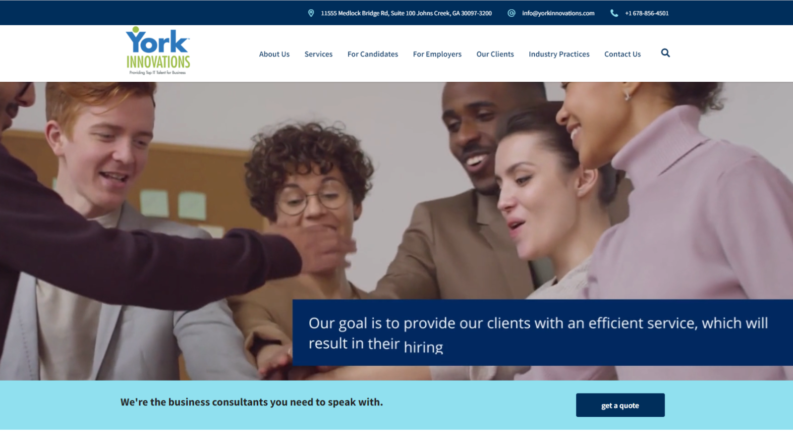 York Innovations website built by Inventive Agency