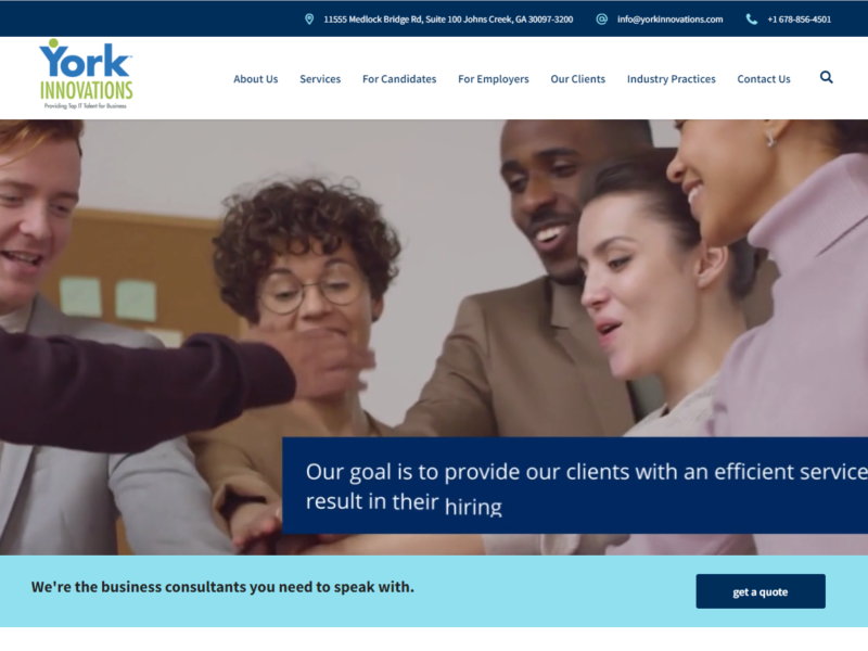 York Innovations website built by Inventive Agency
