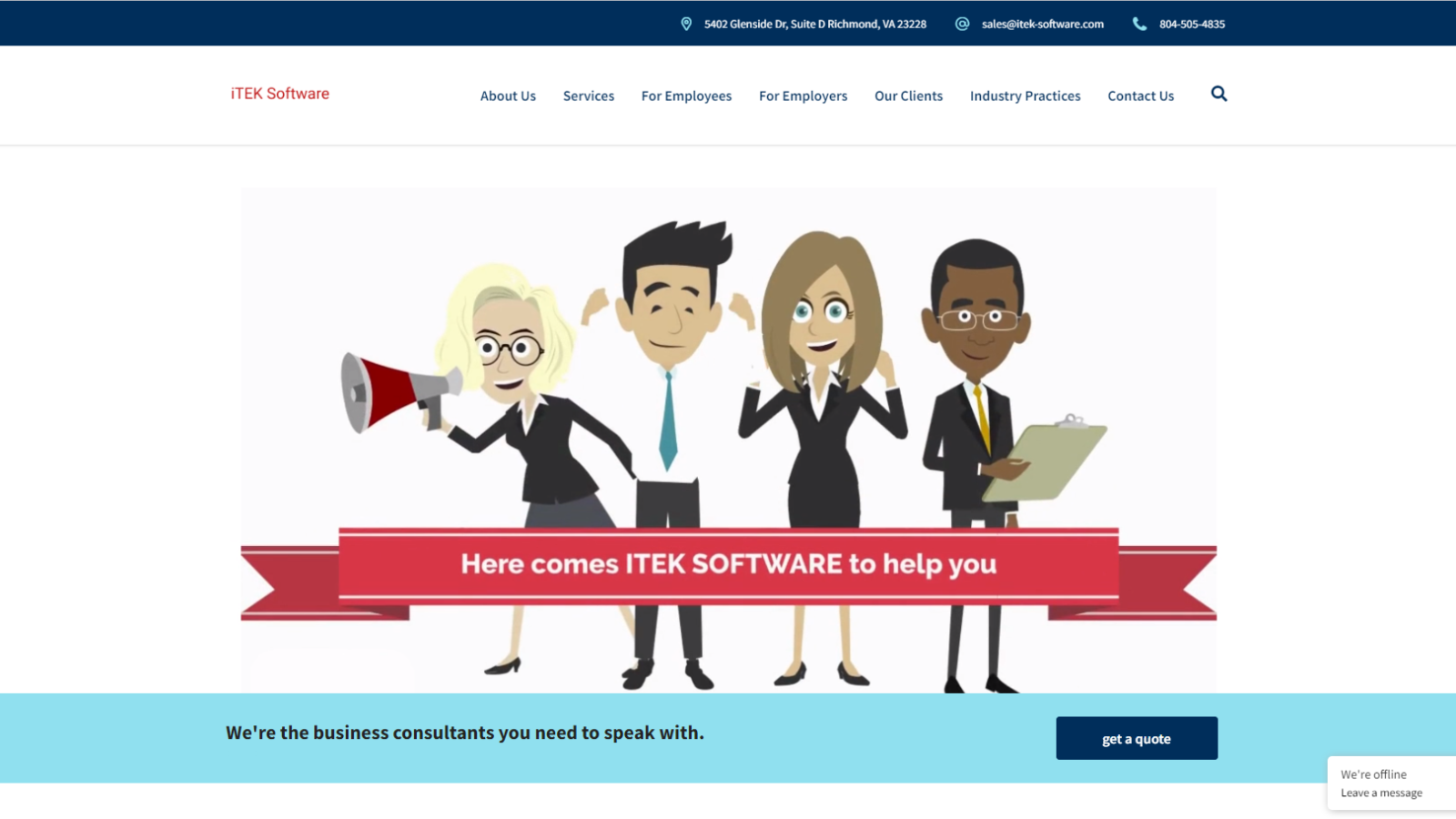 iTek Software website built by Inventive Agency